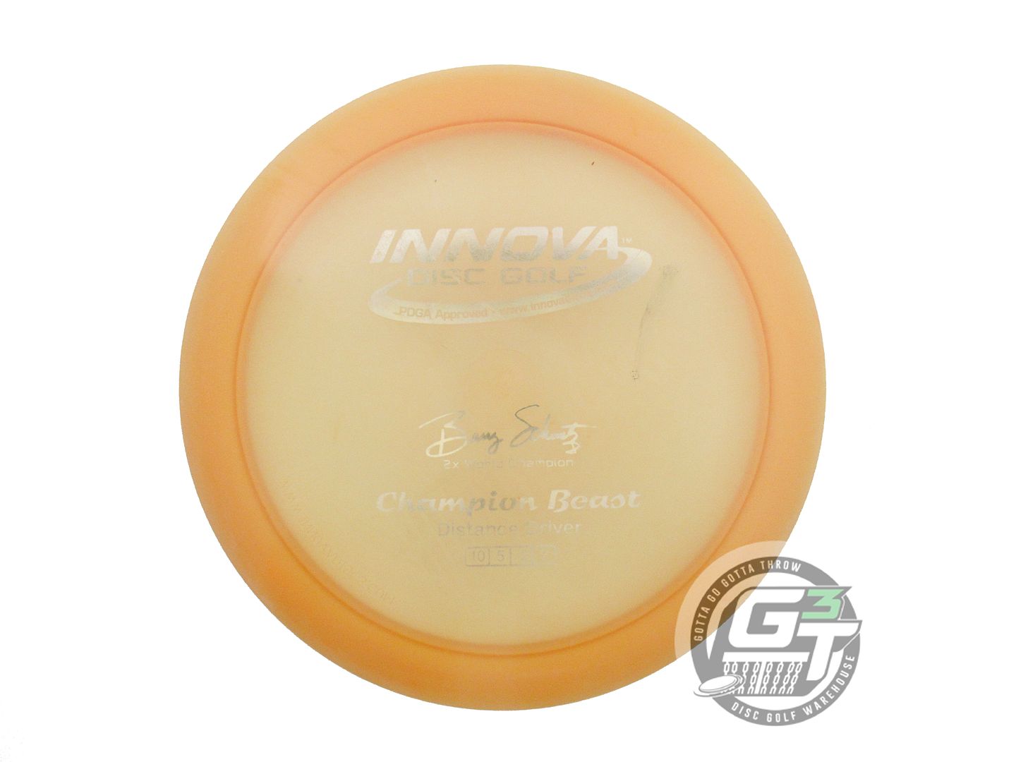 USED Innova Champion Beast 175g Peach Silver Foil PFN Distance Driver Golf Disc