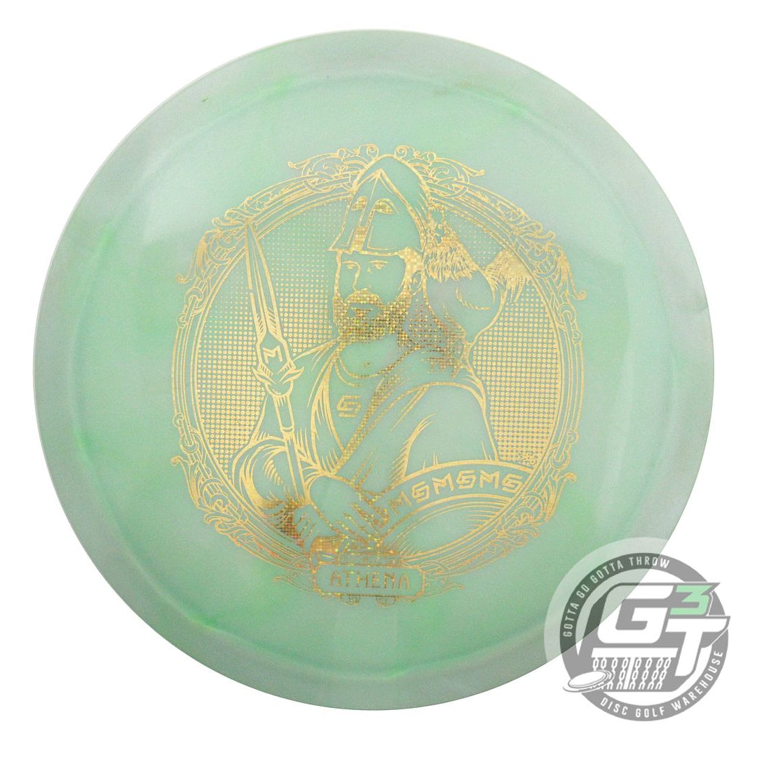 USED Discraft Elite Team Metallic Z Athena 175g Lime Gold Matrix Driver Disc