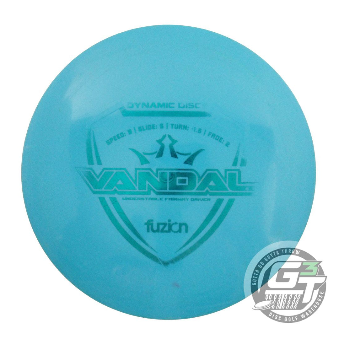 USED Dynamic Discs Fuzion Vandal 168g Teal Teal Foil Distance Driver Golf Disc