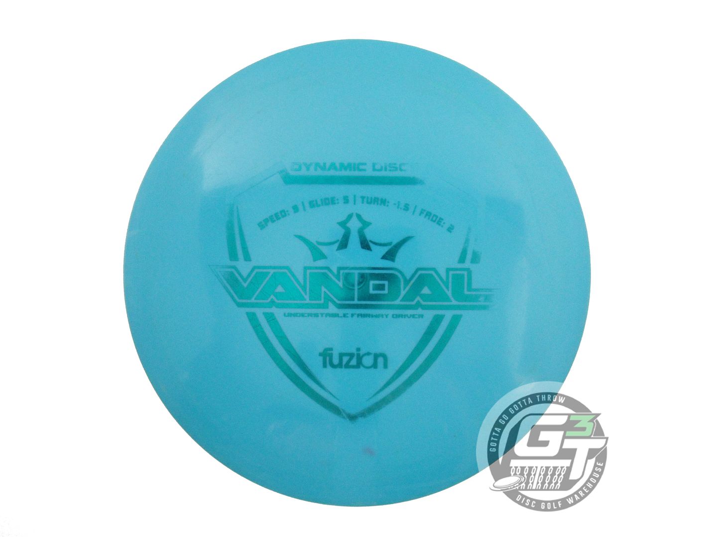 USED Dynamic Discs Fuzion Vandal 168g Teal Teal Foil Distance Driver Golf Disc