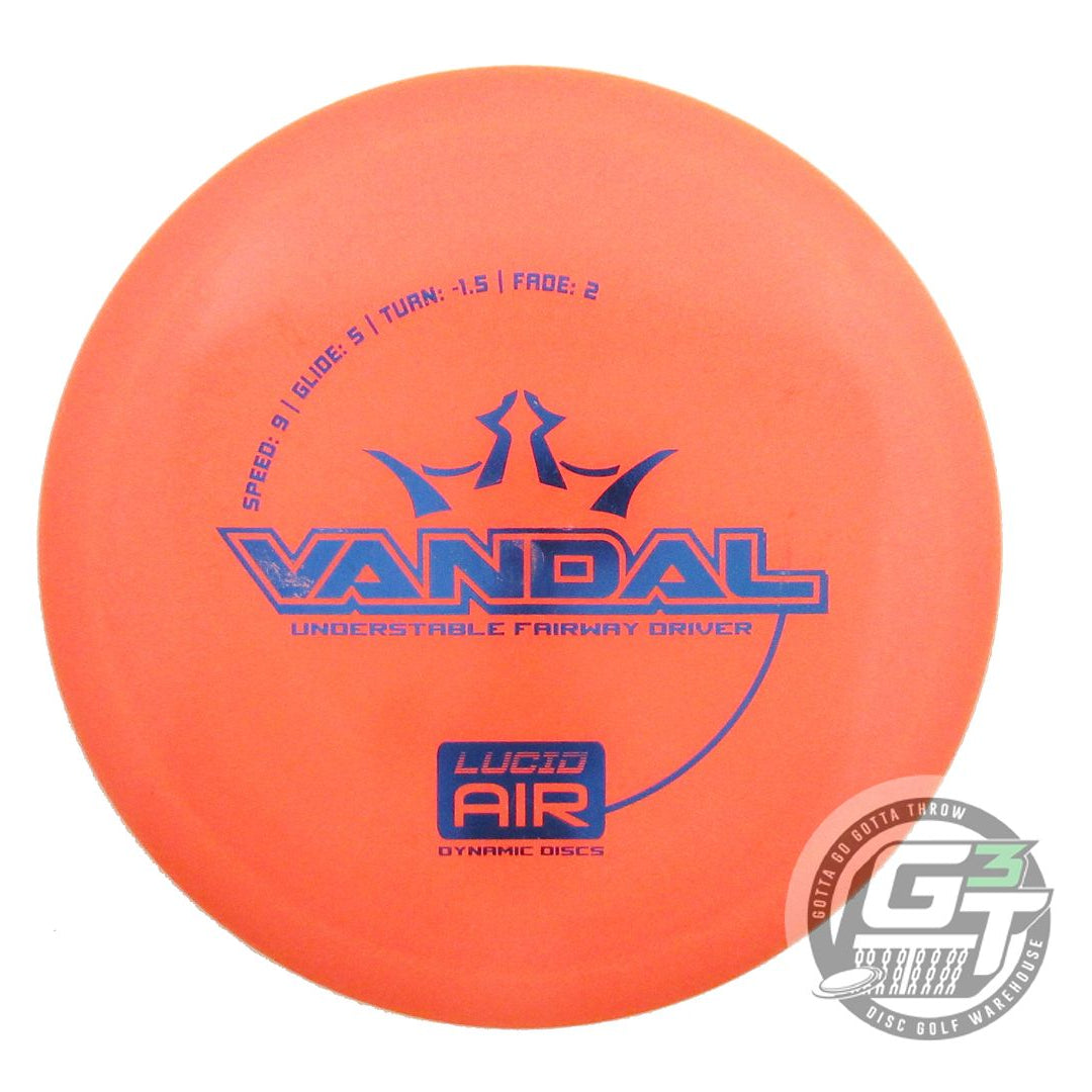 USED Dynamic Discs Lucid AIR Vandal 158g Orange Blue Foil Distance Driver Disc