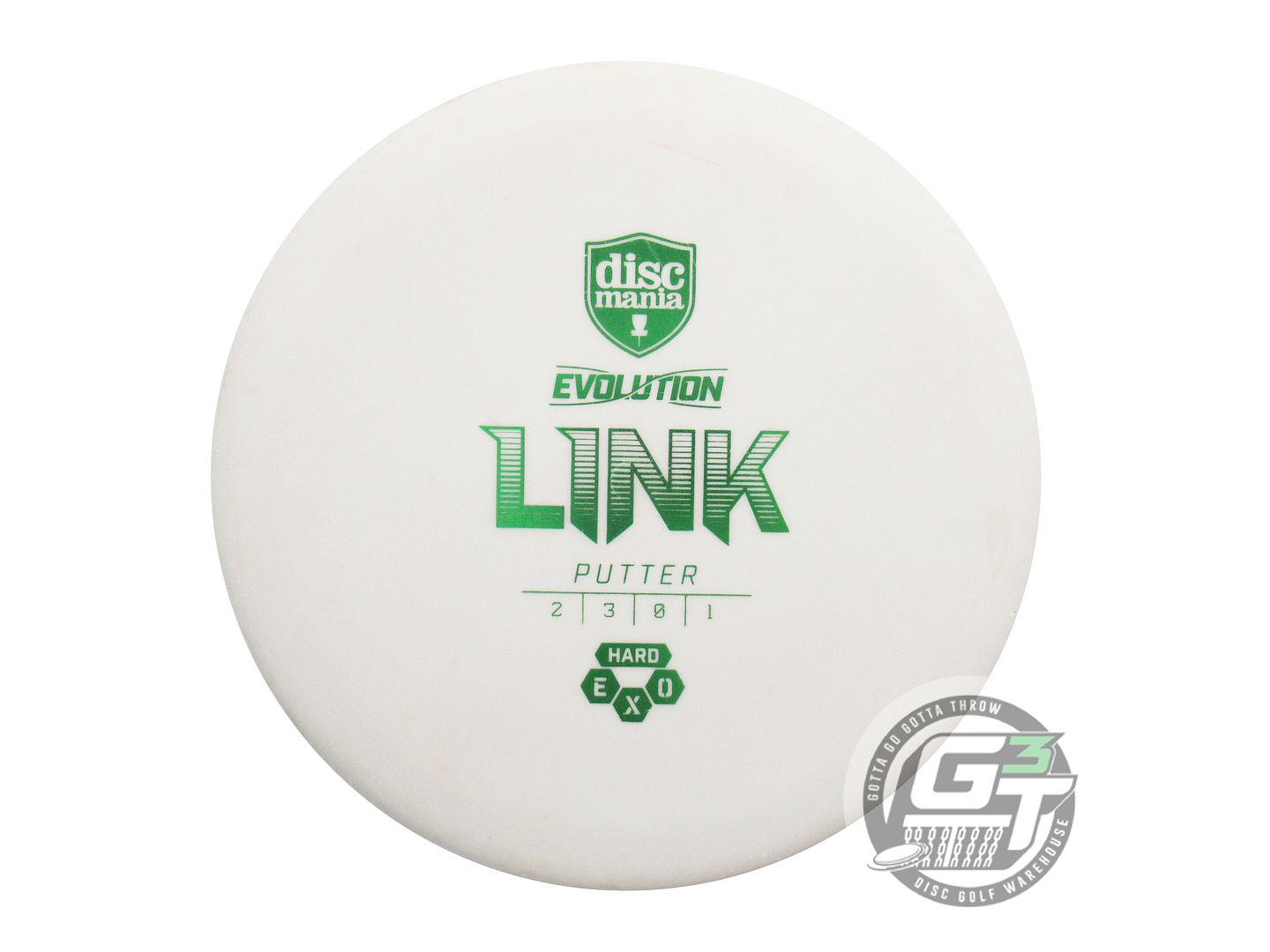 USED DiscMania EXO Hard Link 173g White Green Foil C Putter Golf Disc