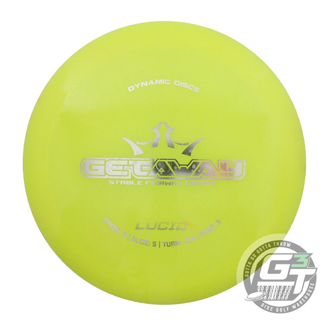 USED Dynamic Discs Lucid Getaway 173g Yellow Silver Foil Distance Driver Disc