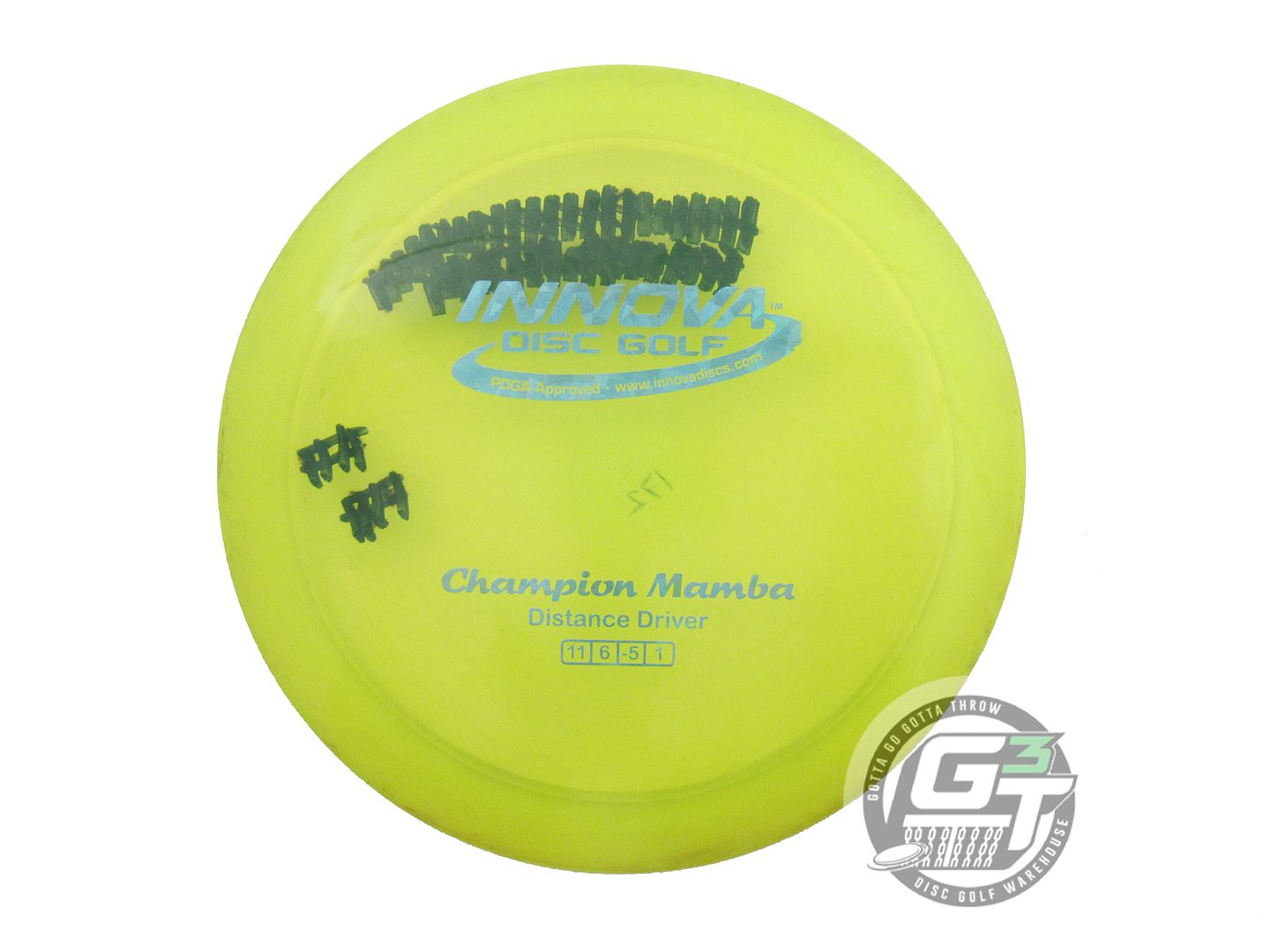 USED Innova Champion Mamba 172g Yellow Teal Shatter Foil Distance Driver Disc