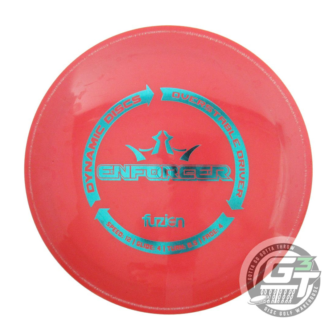 USED Dynamic Discs BioFuzion Enforcer 167g Red Teal Foil Distance Driver Disc