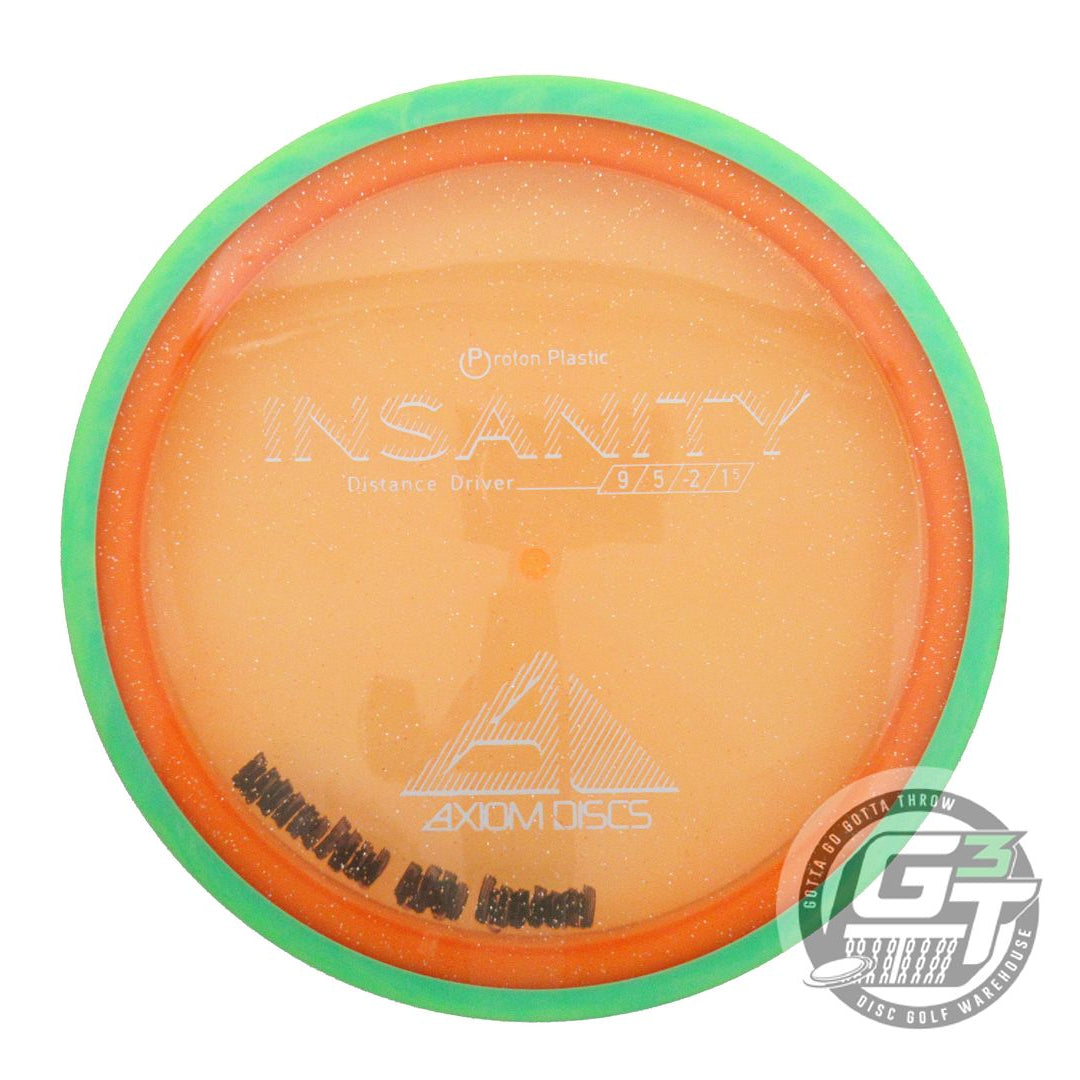 USED Axiom Discs Proton Insanity 161g Orange Green Rim Distance Driver Golf Disc