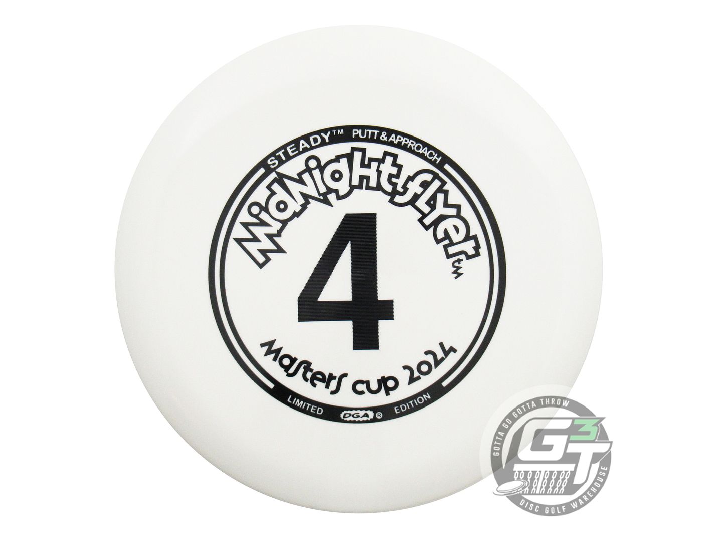 NOS DGA MIDNIGHT FLYER #4 Glow ProLine Steady 176g MASTERS CUP Putter Golf Disc