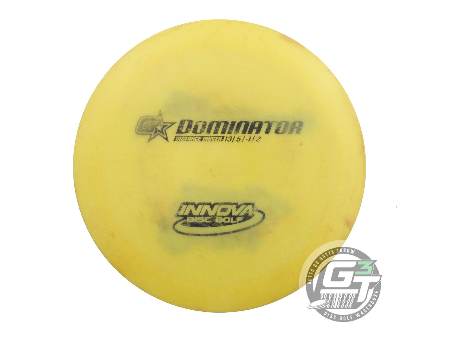 USED Innova GStar Dominator 170g Yellow Black Stamp Distance Driver Golf Disc