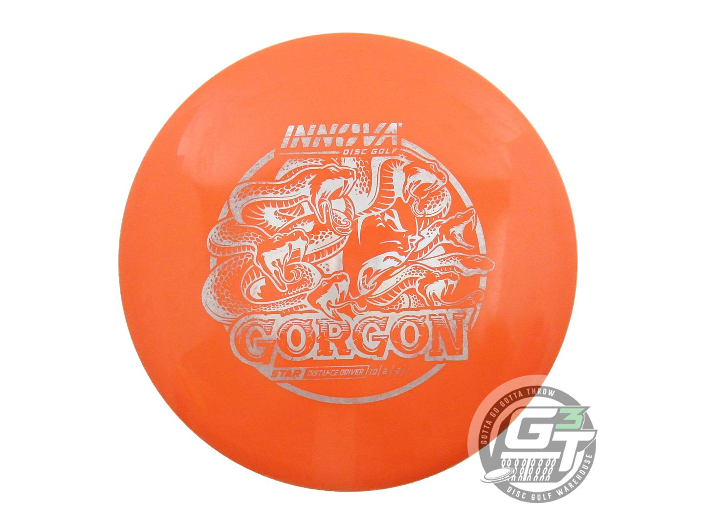 USED Innova Star Gorgon 167g Orange Silver Holo Foil Distance Driver Golf Disc