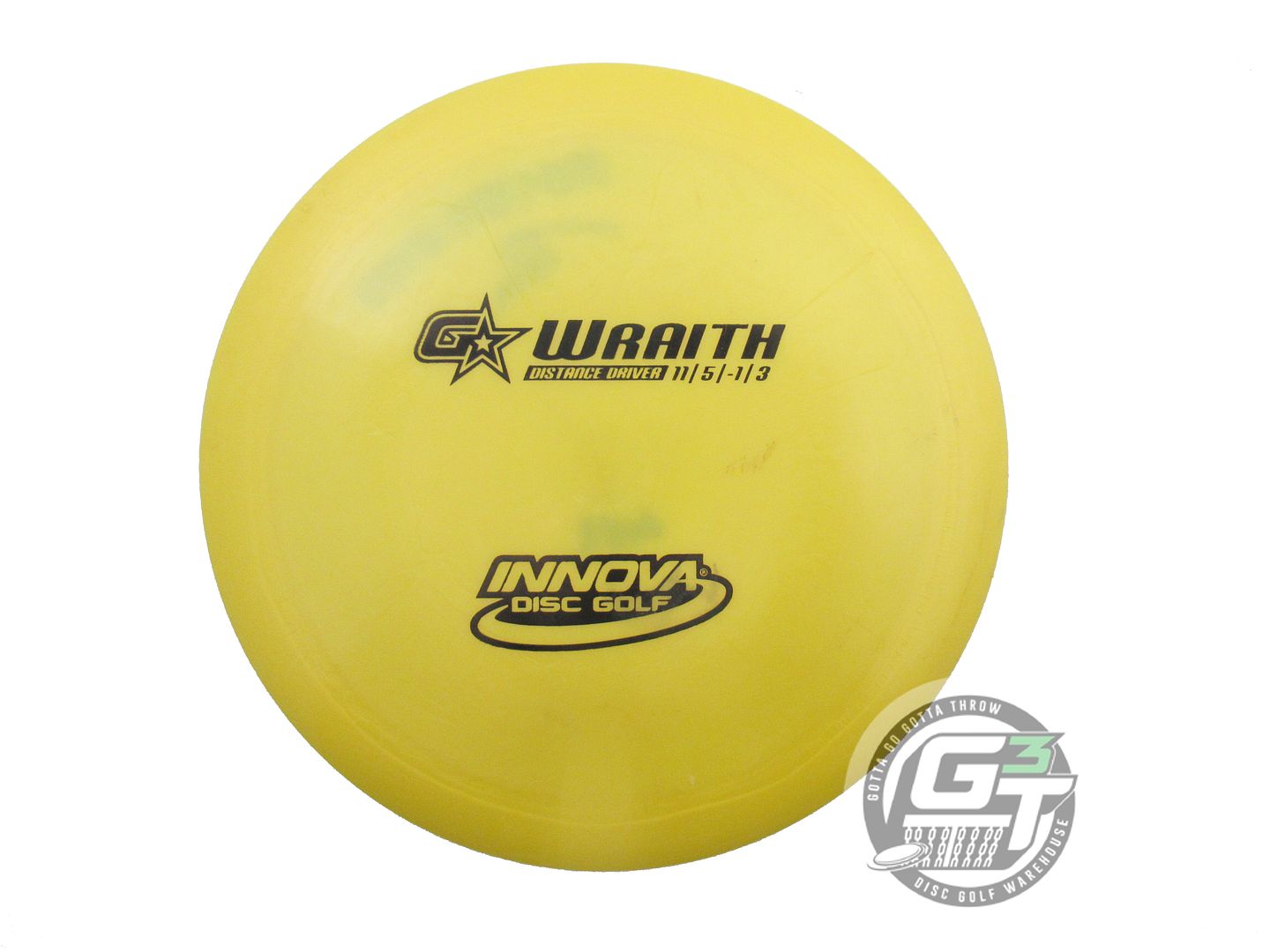 USED Innova GStar Wraith 174g Yellow Black Stamp Distance Driver Golf Disc