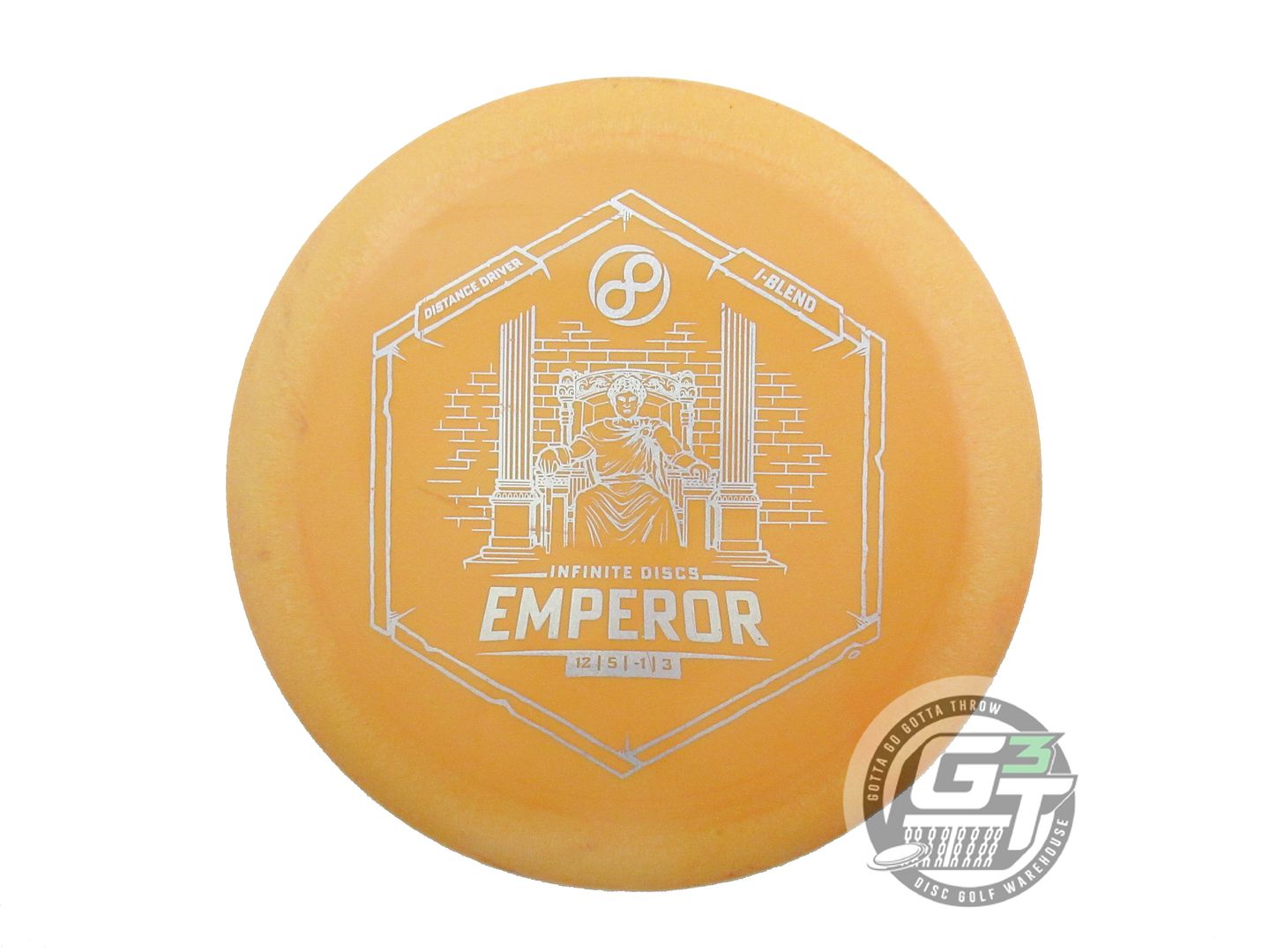 USED Infinite I-Blend Emperor 163g Orange Glitter Foil Distance Driver Golf Disc