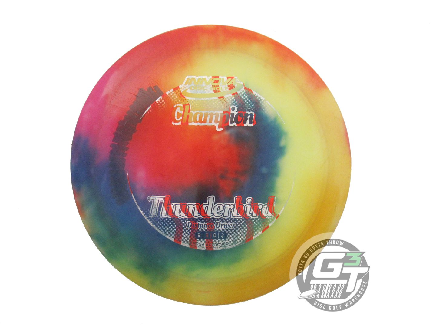 USED Innova I-DYE Champion Thunderbird 176g Rainbow Swirl Distance Driver Disc