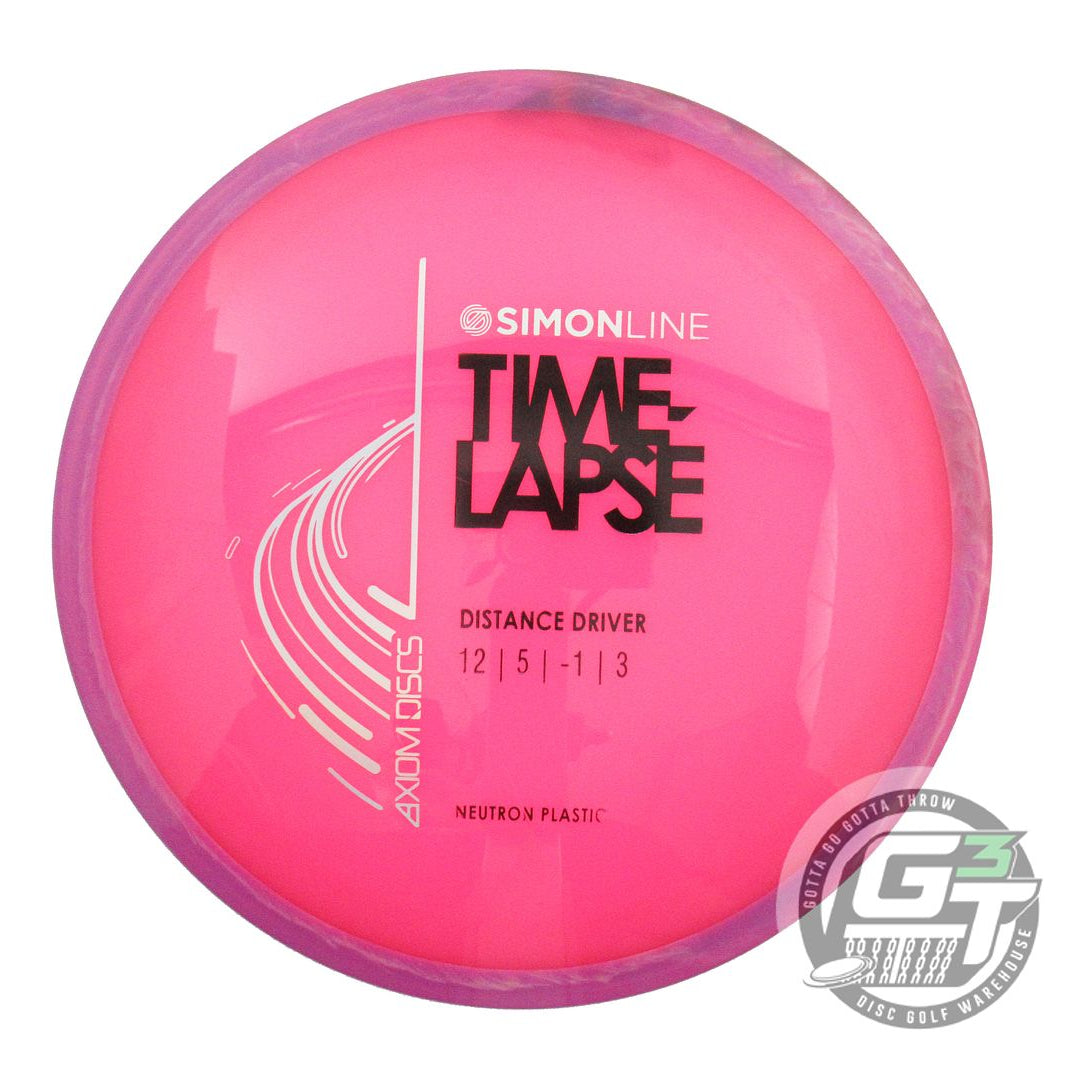 USED Axiom Discs Neutron Time Lapse 174g Pink Purple Rim Driver Golf Disc