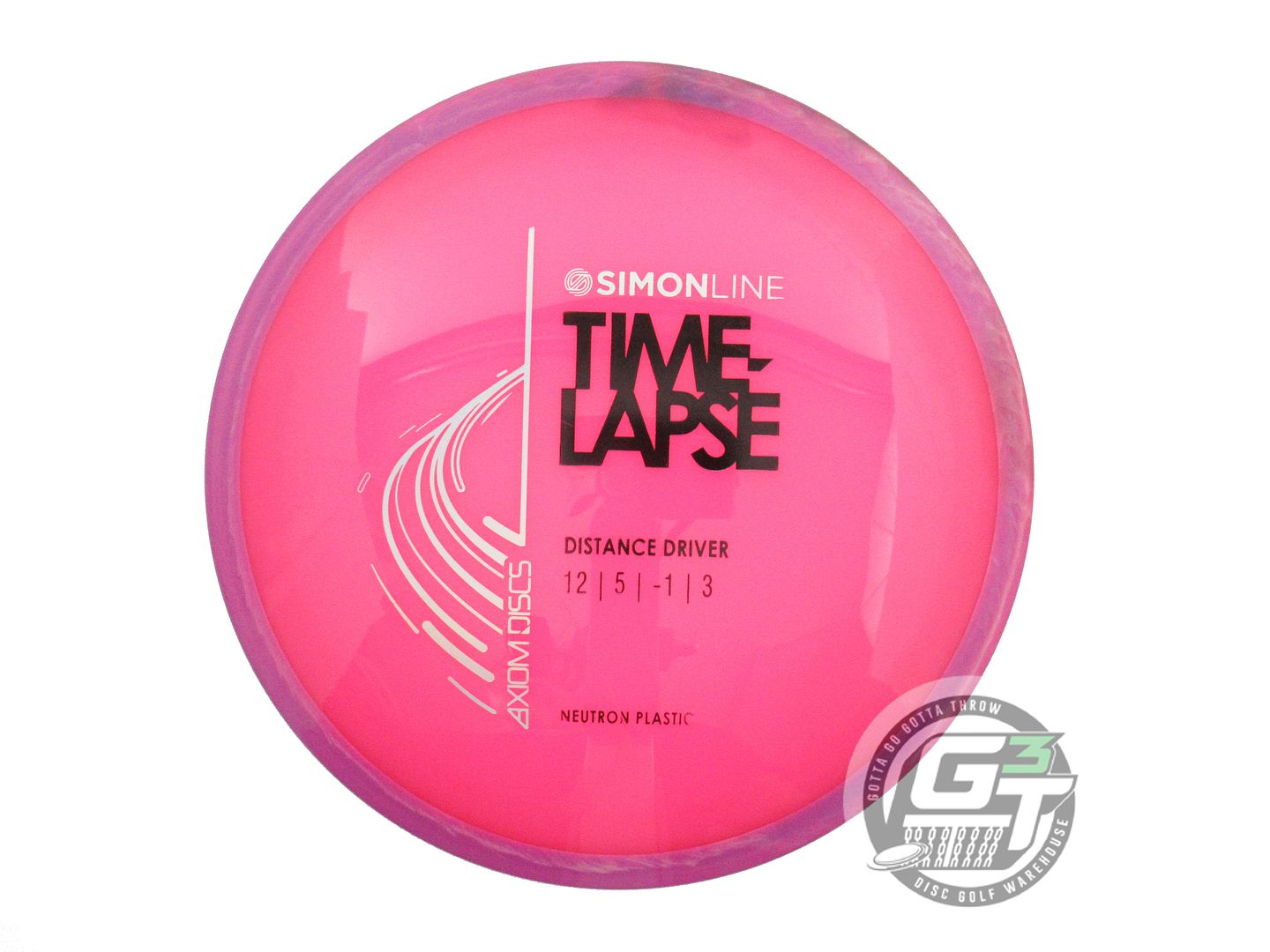 USED Axiom Discs Neutron Time Lapse 174g Pink Purple Rim Driver Golf Disc