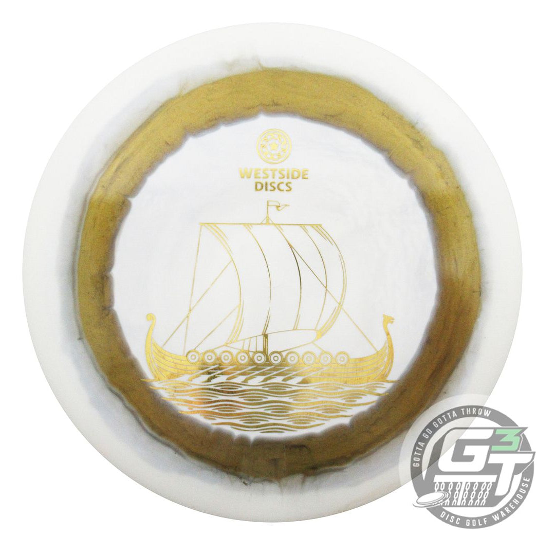 USED Westside Discs Tournament Ring Warship 177g White-Gold Midrange Golf Disc