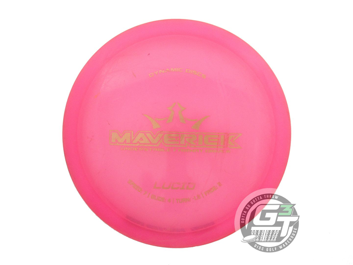 USED Dynamic Discs Lucid Maverick 171g Pink Copper Foil Distance Driver Disc