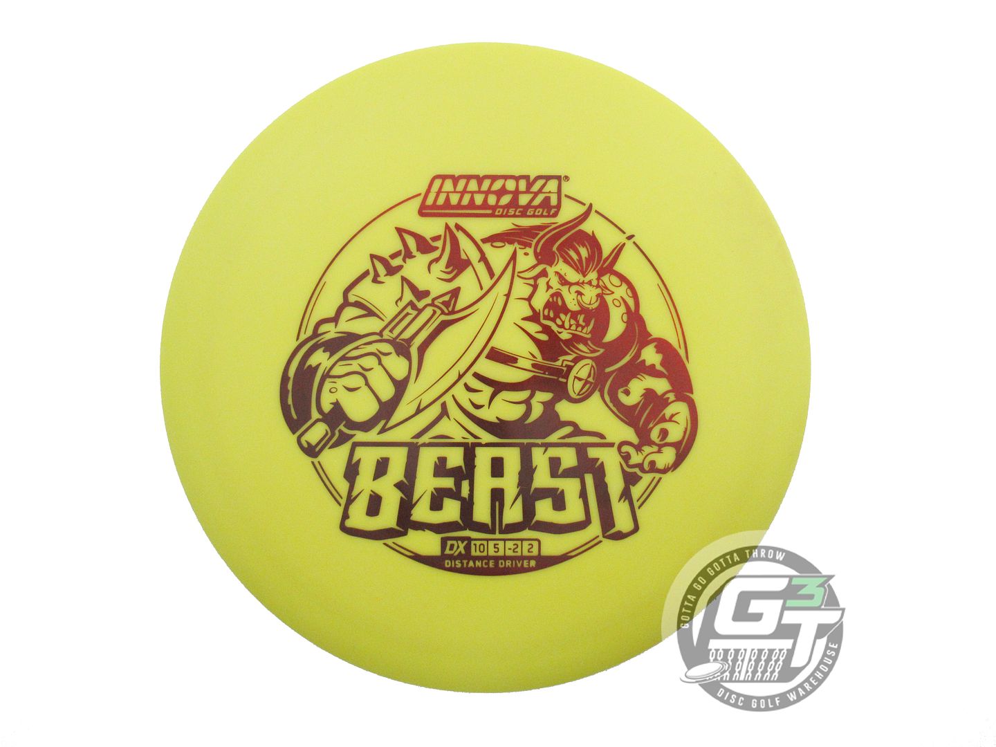 USED Innova DX Beast 172g Yellow Brown Stamp Distance Driver Golf Disc