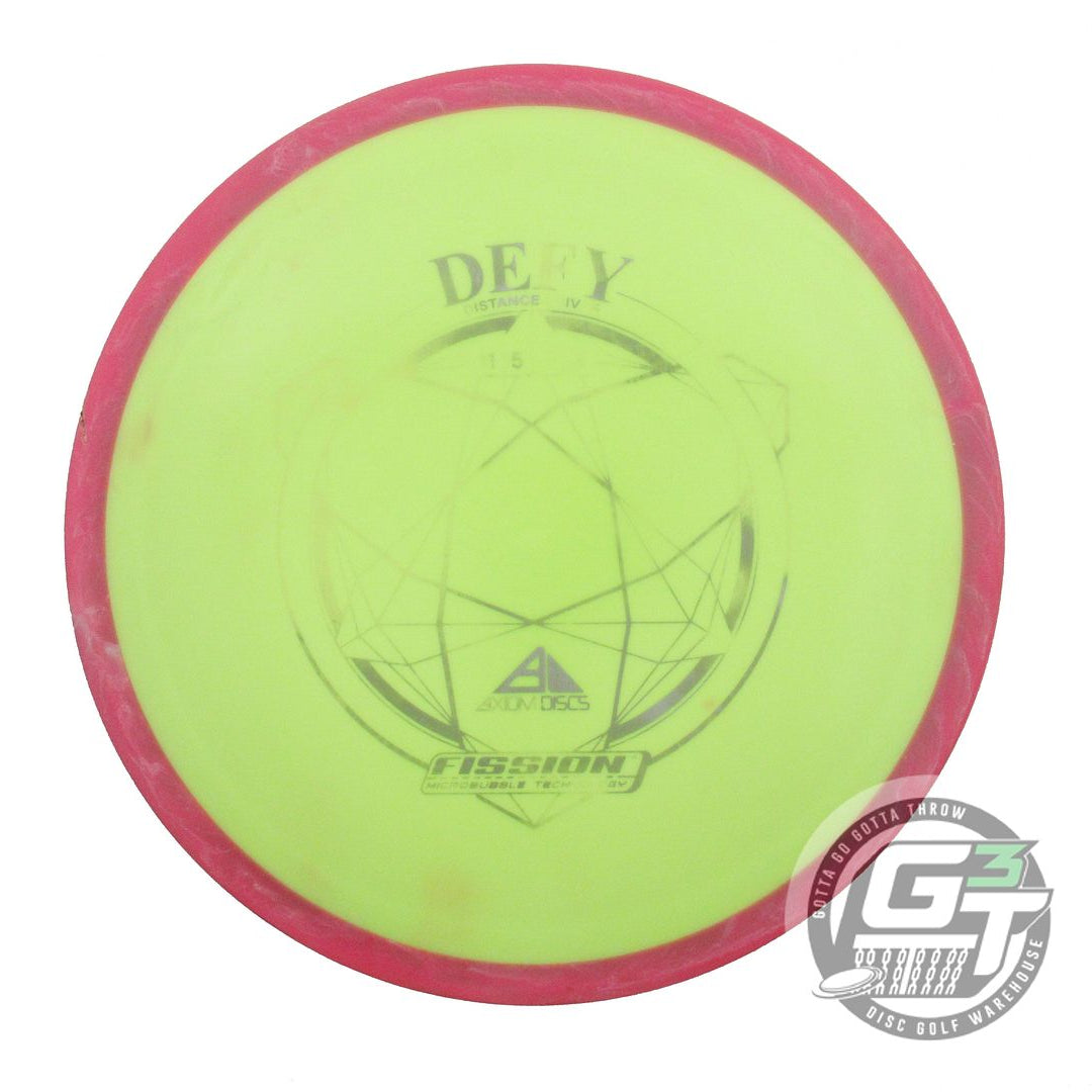 USED Axiom Discs Fission Defy 167g Yellow Pink Rim Distance Driver Golf Disc