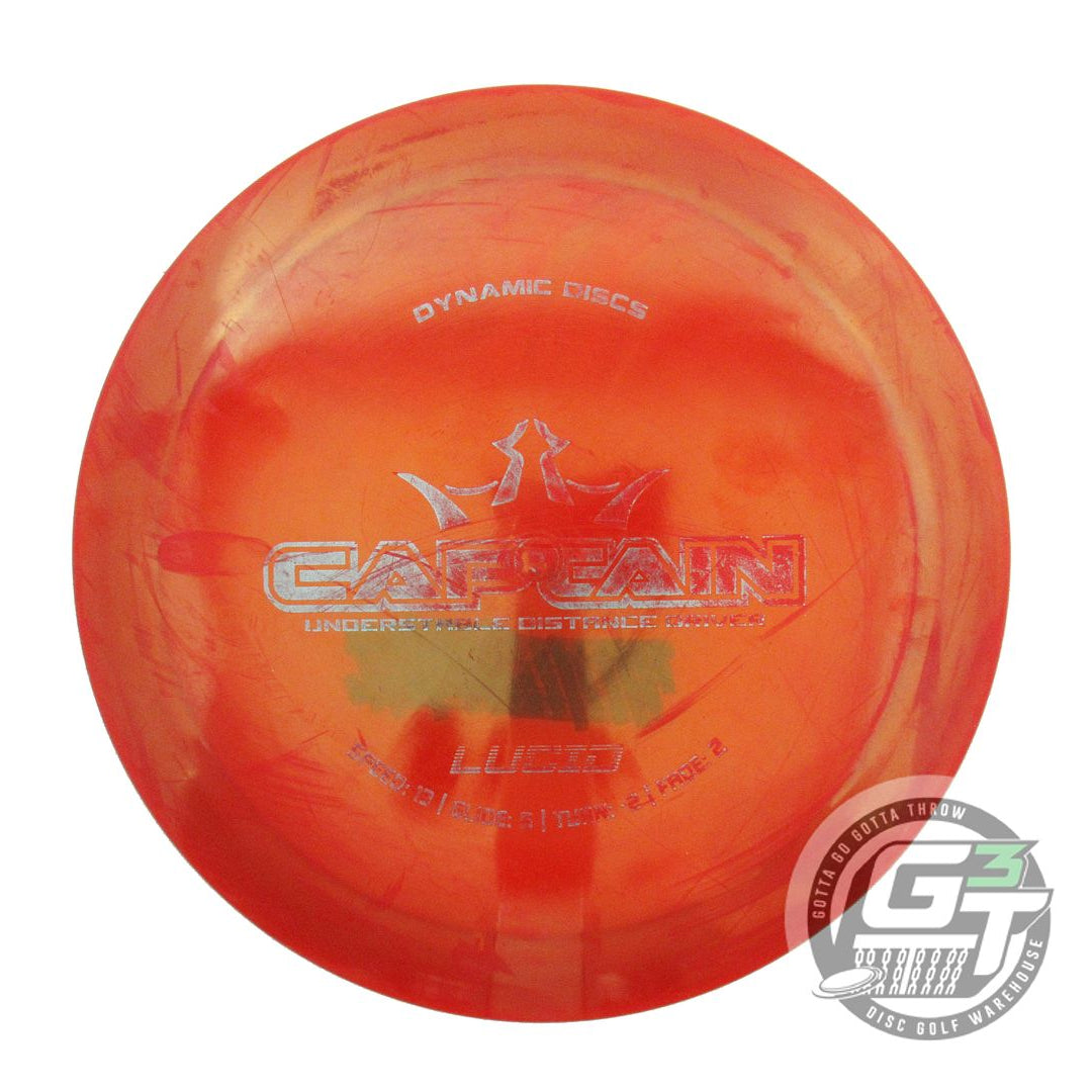 USED Dynamic Discs Lucid Captain 174g Red Silver Foil Distance Driver Golf Disc