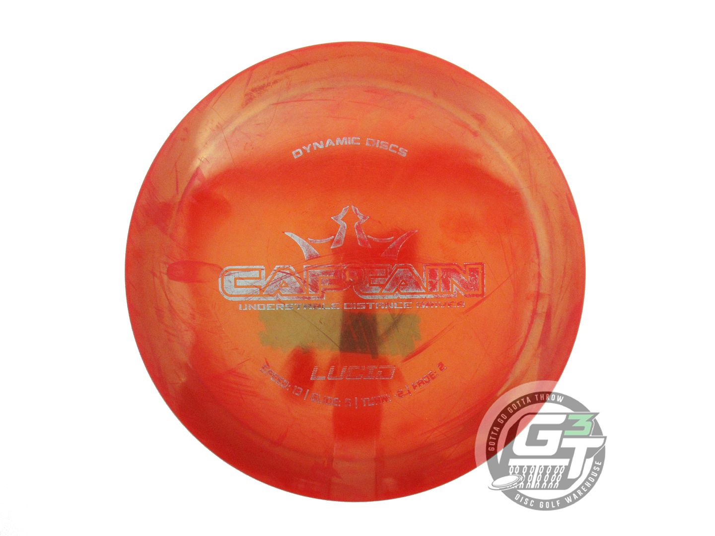 USED Dynamic Discs Lucid Captain 174g Red Silver Foil Distance Driver Golf Disc