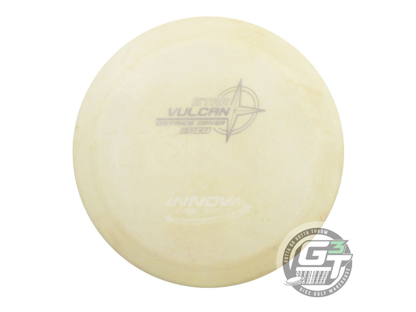 USED Innova Star Vulcan 174g Cream Silver Foil Distance Driver Golf Disc
