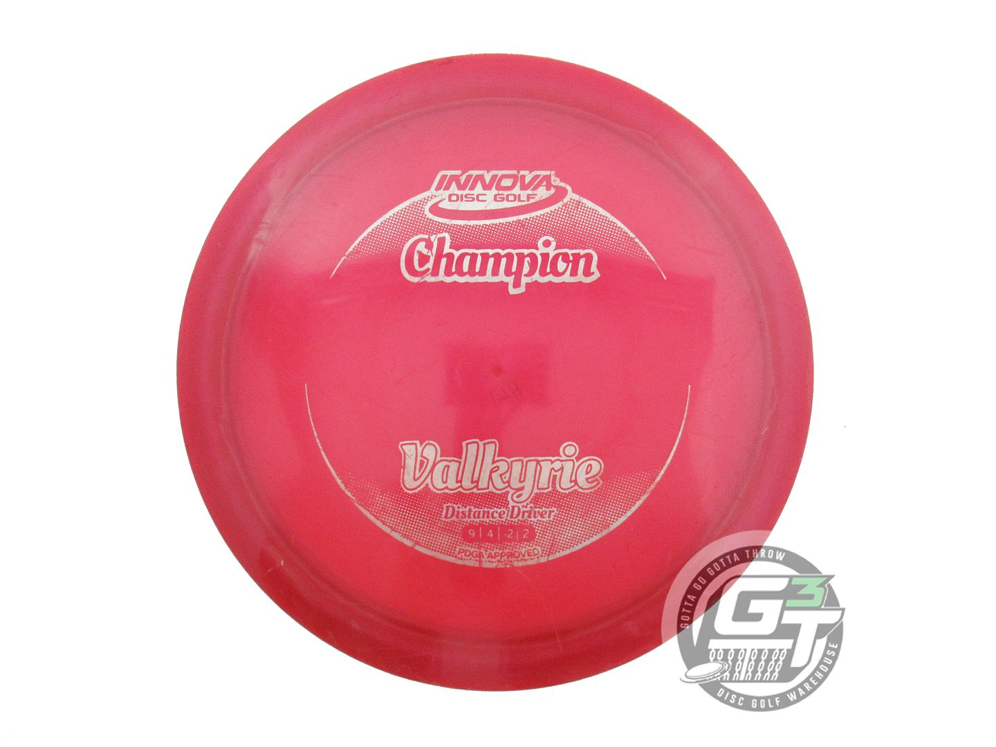 USED Innova Champion Valkyrie 174g Red Silver Holo Foil Distance Driver Disc