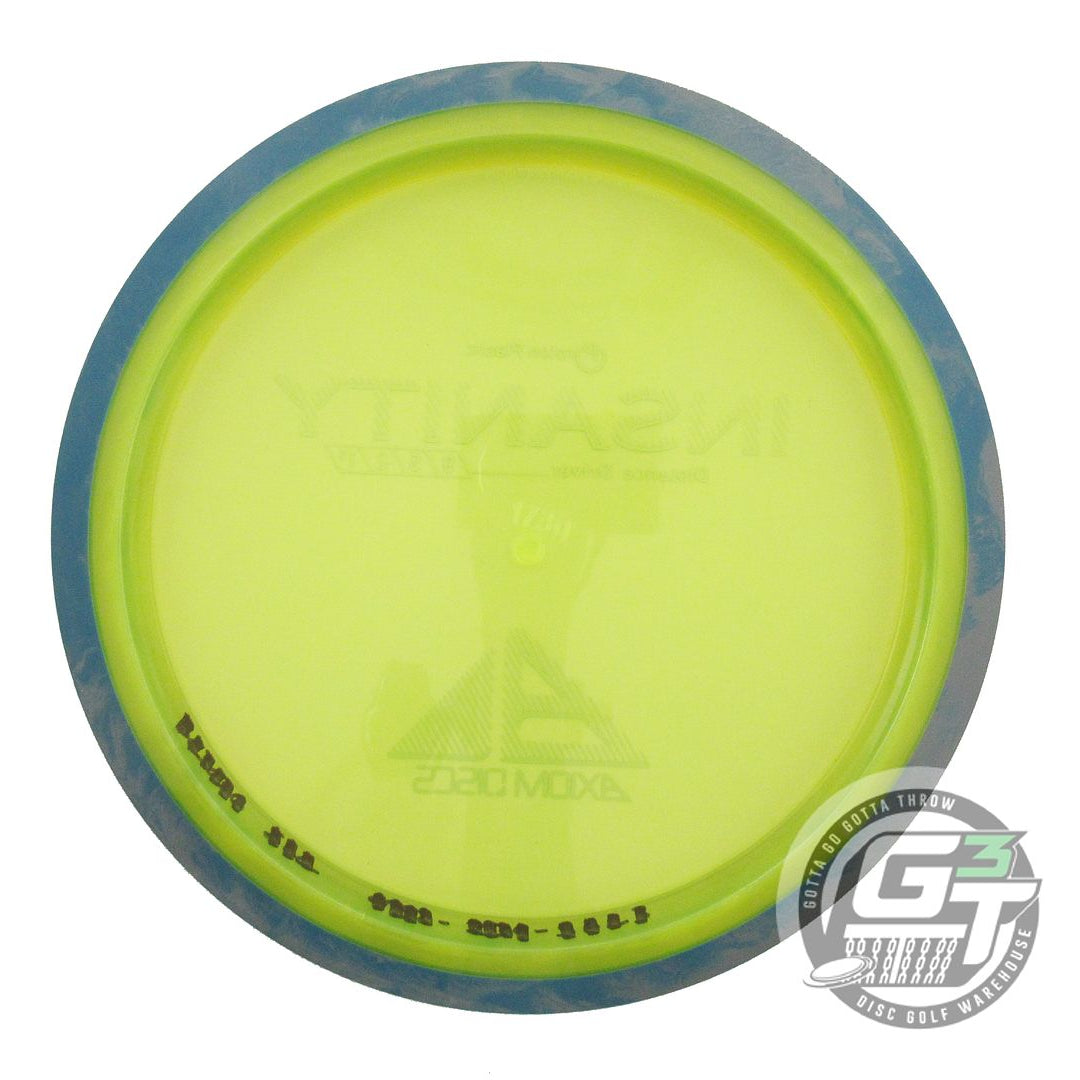 USED Axiom Discs Proton Insanity 173g Yellow Blue Rim Distance Driver Golf Disc