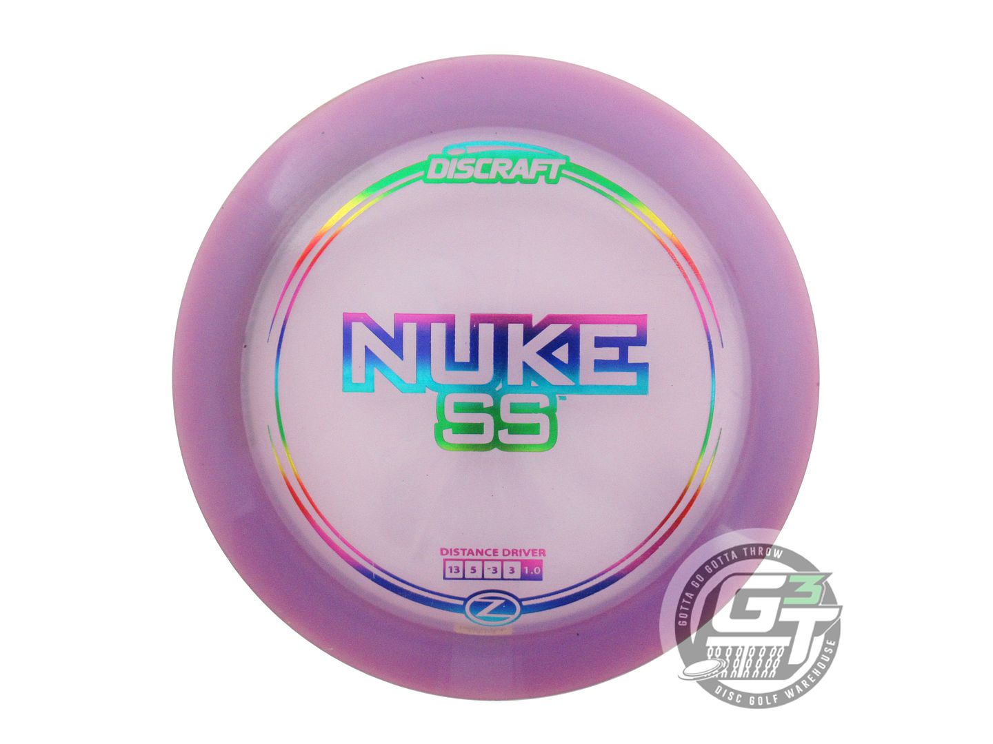 USED Discraft Z Nuke SS 174g Purple Rainbow Foil Distance Driver Golf Disc