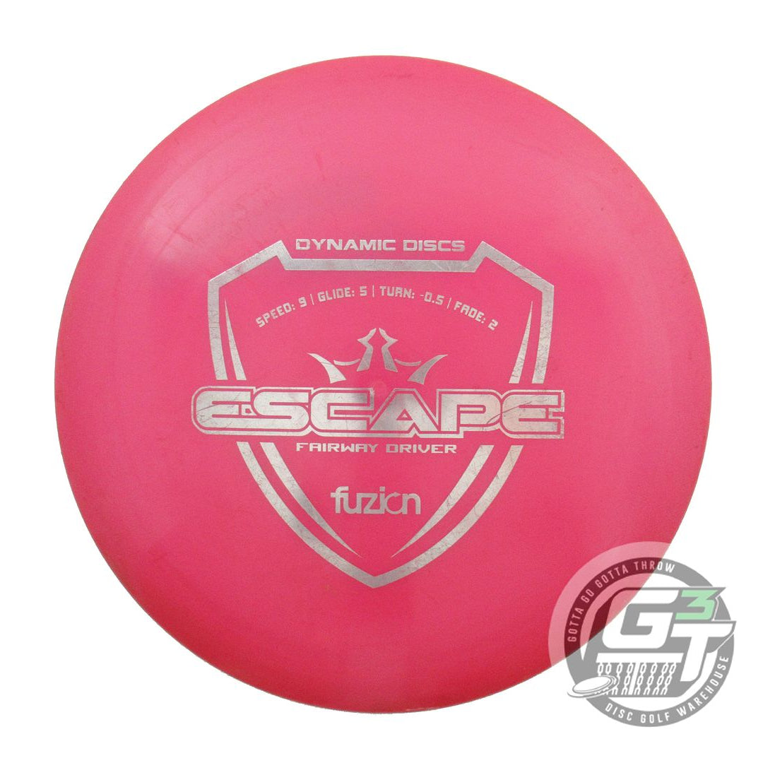USED Dynamic Discs Fuzion Escape 170g Pink Silver Foil Fairway Driver Golf Disc