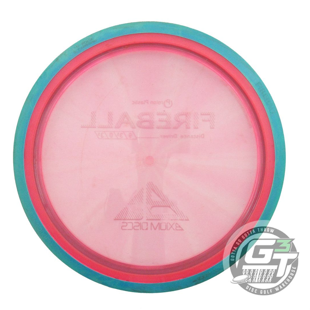 USED Axiom Discs Proton Fireball 156g Pink Teal Rim Distance Driver Golf Disc
