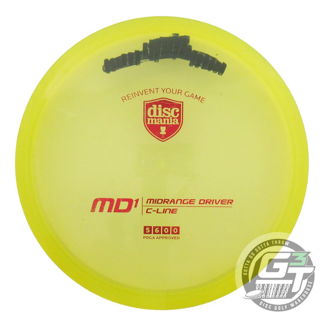 USED DiscMania C-Line MD1 175g Yellow Red Foil Midrange Golf Disc