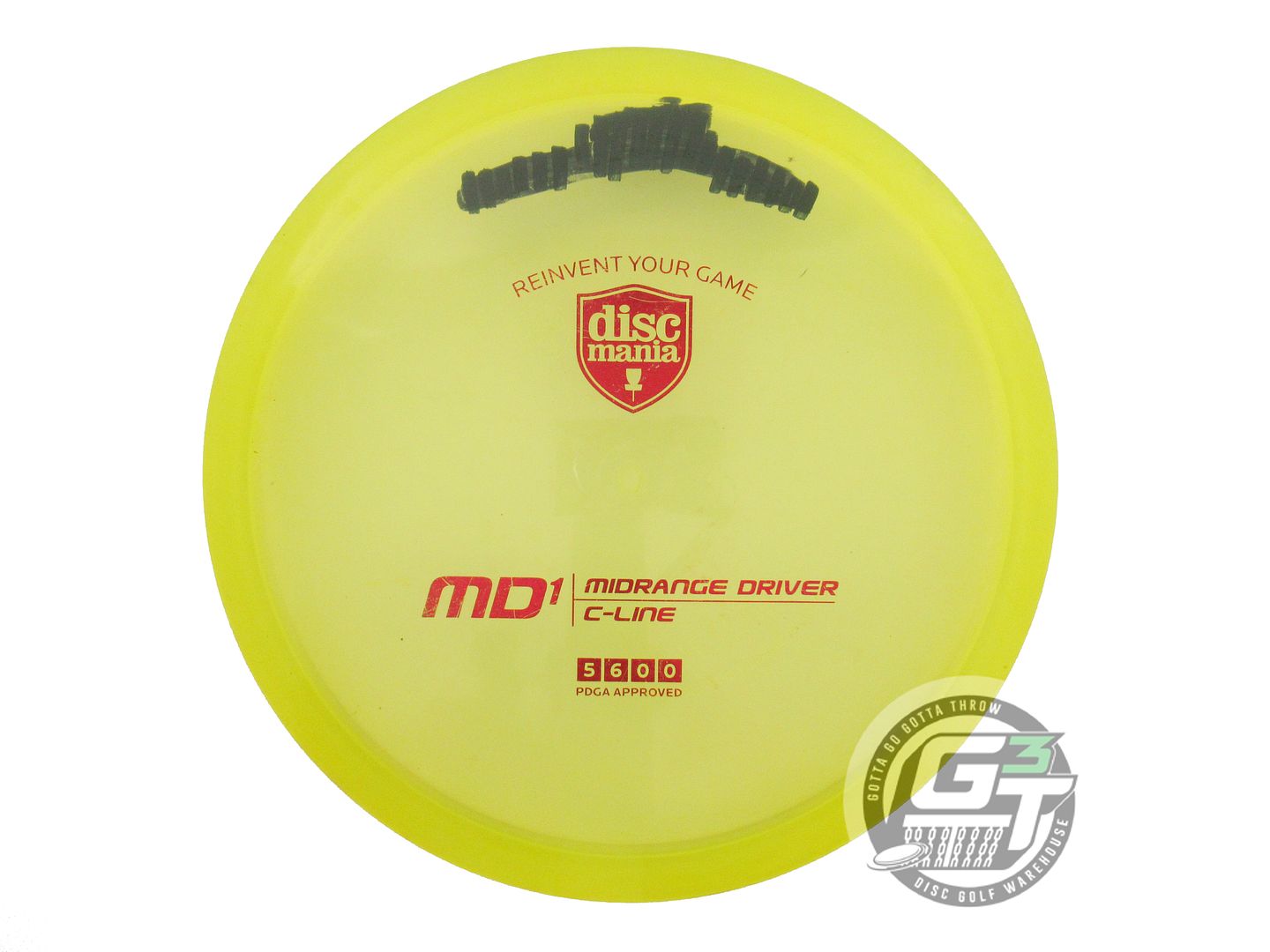 USED DiscMania C-Line MD1 175g Yellow Red Foil Midrange Golf Disc