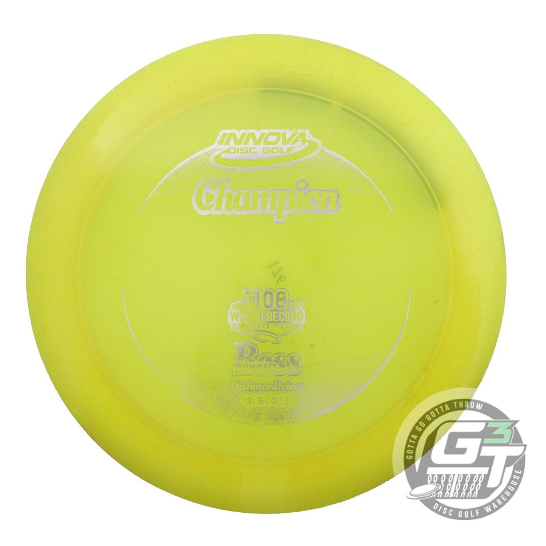 USED Innova Champion Boss 176g Yellow Silver Foil Distance Driver Golf Disc