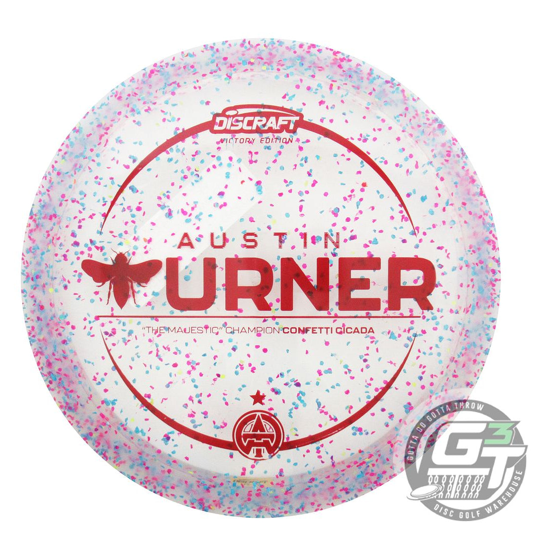 Discraft Limited Edition Victory Edition 2025 The Majestic Champion Austin Turner Confetti Elite Z Cicada Fairway Driver Golf Disc (Individually Listed)