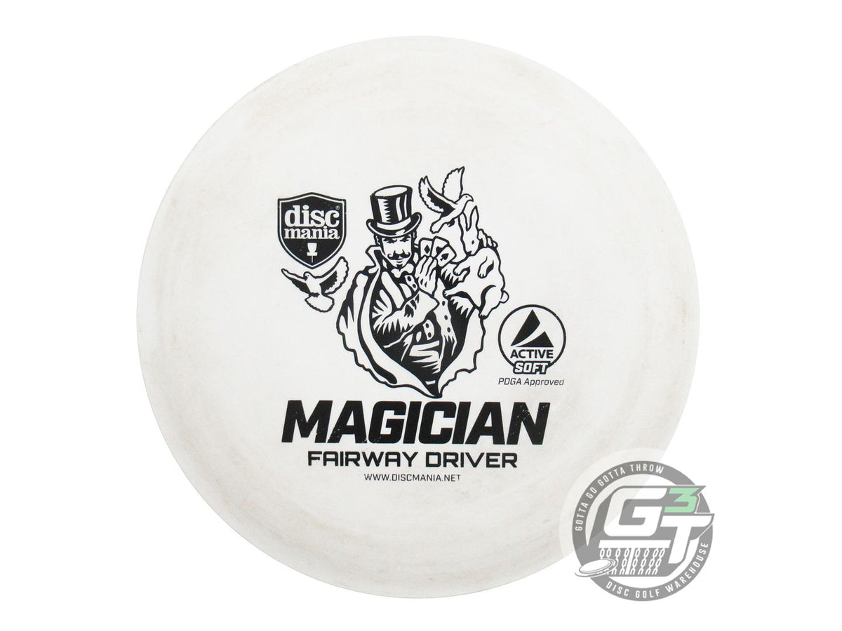 USED DiscMania Active Base Soft Magician 156g White Black Stamp Driver Golf Disc
