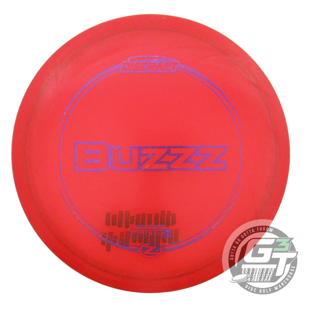 USED Discraft Z Buzzz 177g Red Purple Foil Midrange Golf Disc