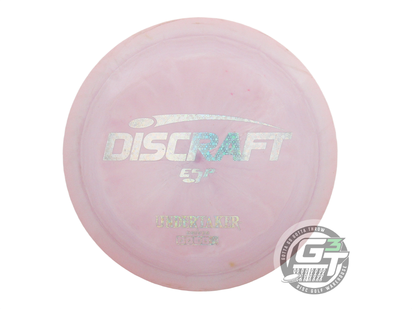 USED Discraft ESP Undertaker 173g Lt. Pink Holo Bubble Foil Distance Driver Disc