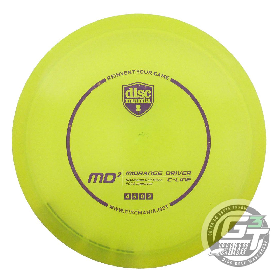 USED DiscMania C-Line MD2 178g Yellow Purple Stamp Midrange Golf Disc