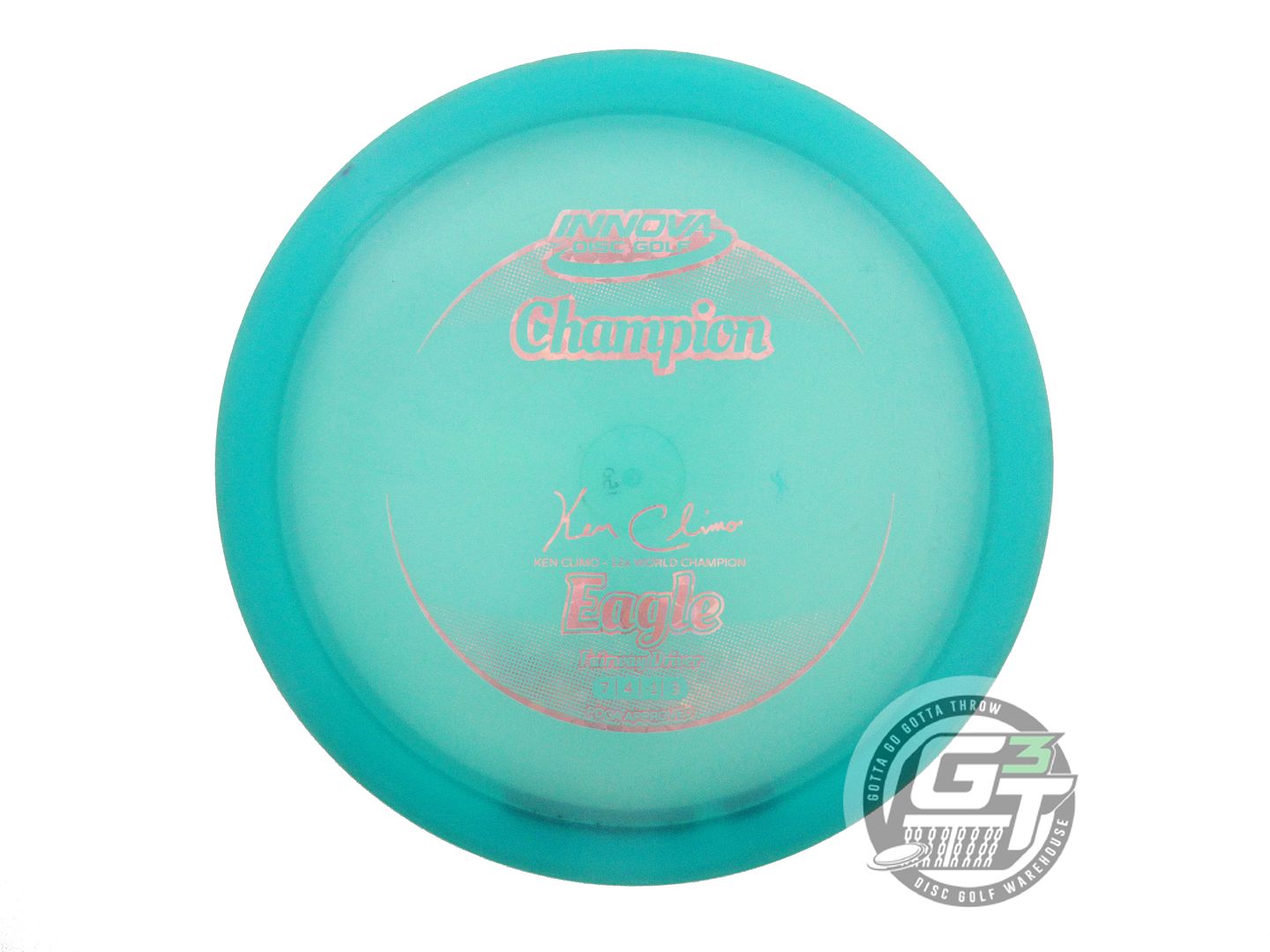USED Innova Champion Eagle 150g Seafoam Pink Flower Foil Fairway Driver Disc