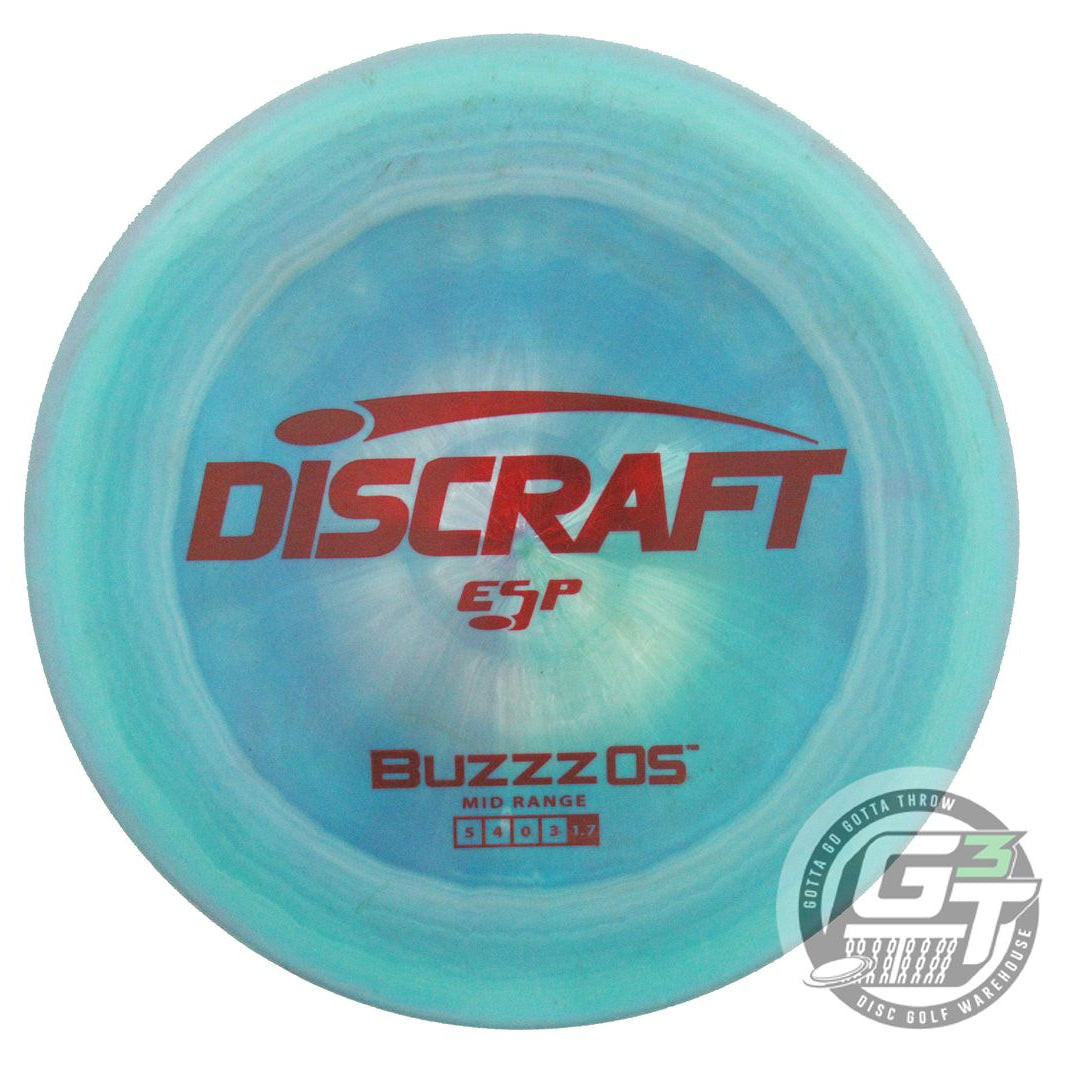 USED Discraft ESP Buzzz OS 180g Teal Maroon Stamp Midrange Golf Disc