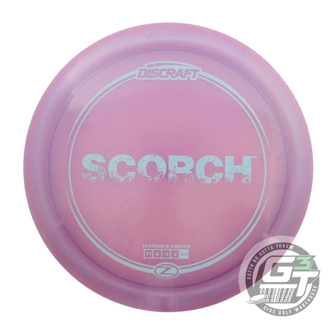 USED Discraft Z Scorch 176g Purple Sky Blue Stamp Distance Driver Golf Disc
