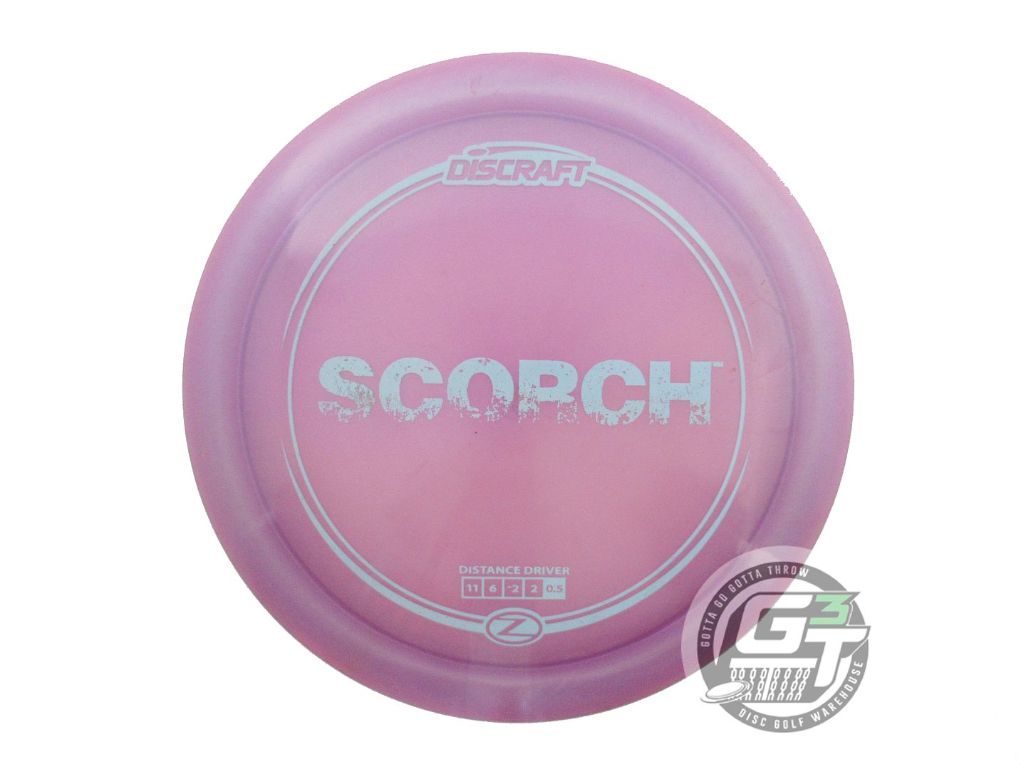 USED Discraft Z Scorch 176g Purple Sky Blue Stamp Distance Driver Golf Disc
