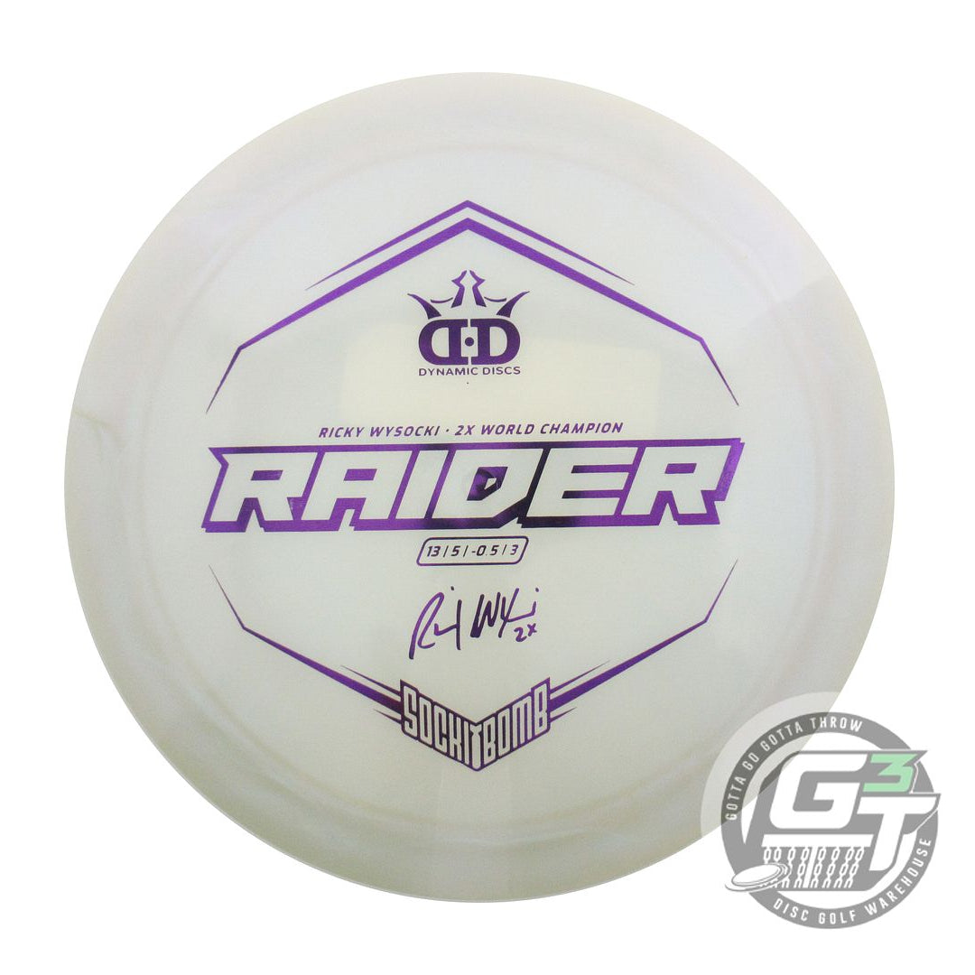 Dynamic Discs Limited Edition Ricky Wysocki Sockibomb Bottom Stamp Chameleon Lucid-X Raider Distance Driver Golf Disc (Individually Listed)