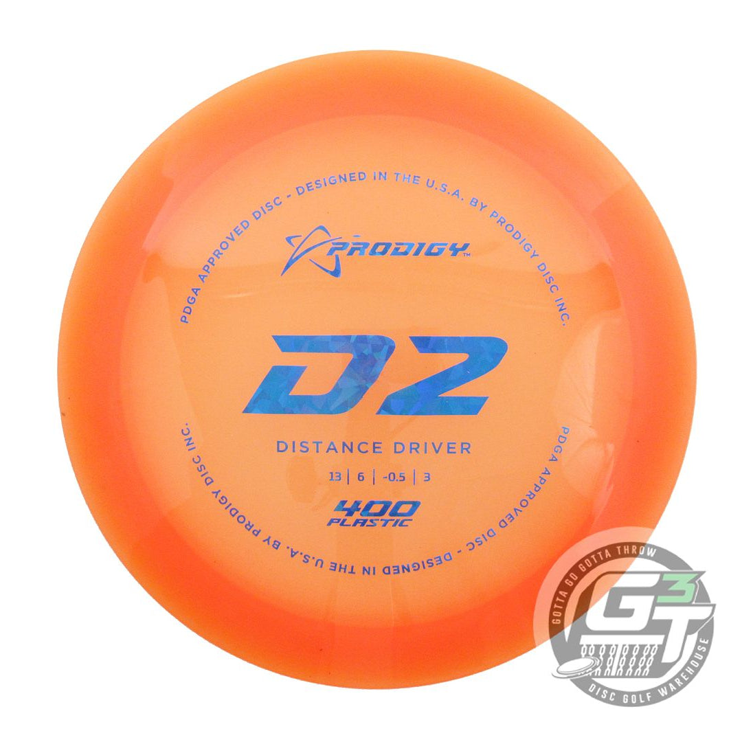 USED Prodigy Discs 400 D2 171g Orange Blue Shatter Foil Distance Driver Disc