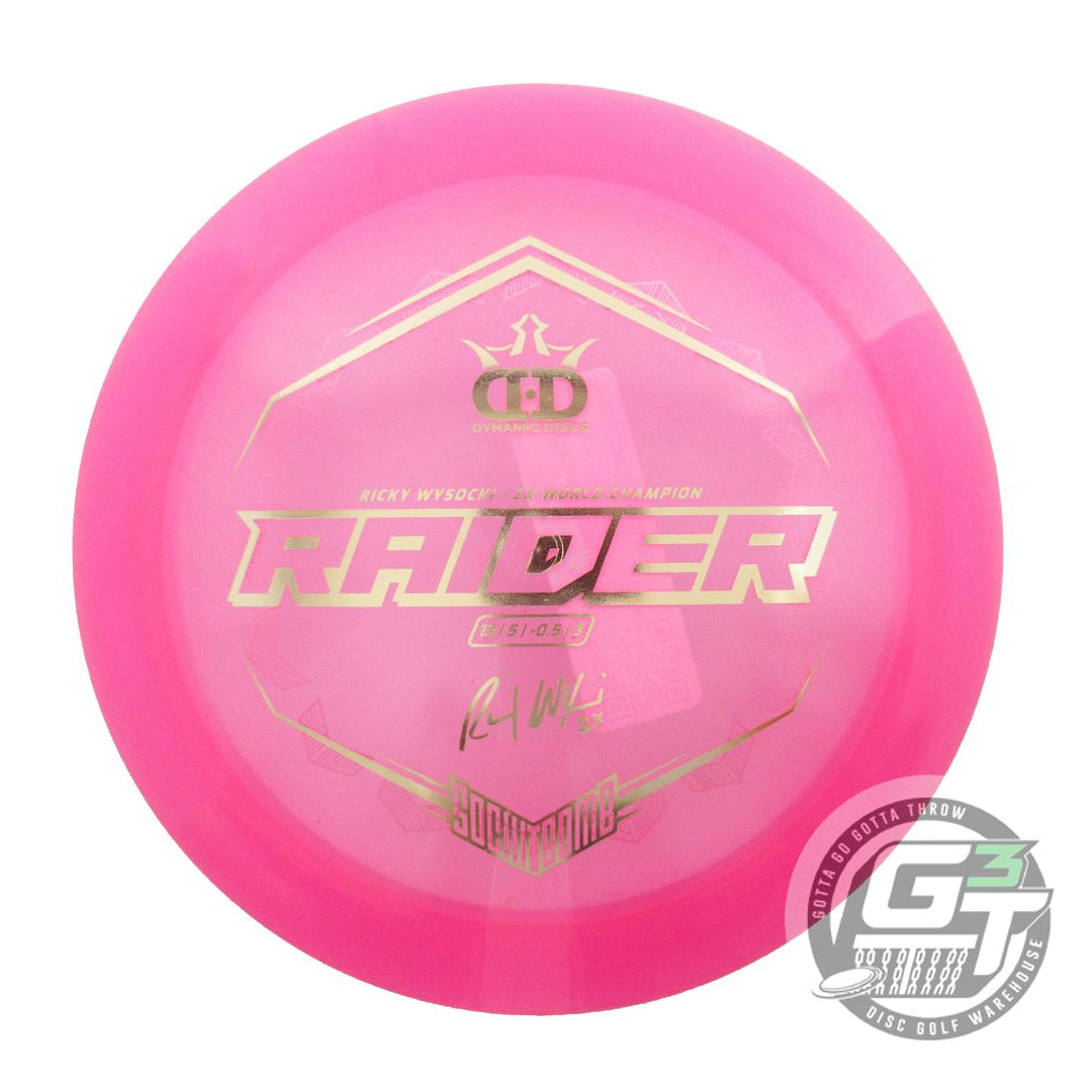 Dynamic Discs Limited Edition Ricky Wysocki Sockibomb Bottom Stamp Glimmer Lucid Ice Raider Distance Driver Golf Disc (Individually Listed)