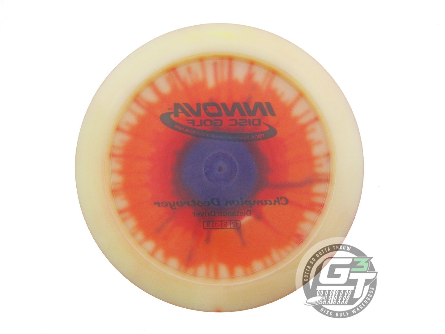 USED Innova I-DYE Champion Destroyer 171g Orange Burst Distance Driver Golf Disc