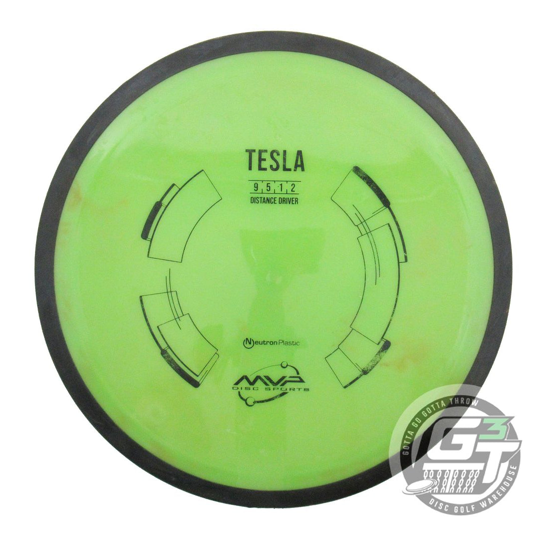 USED MVP Disc Sports Neutron Tesla 173g Olive Green Distance Driver Golf Disc