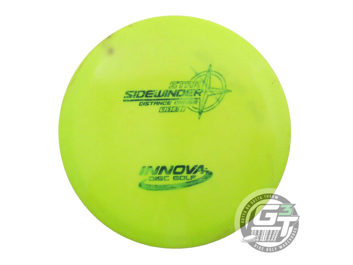 USED Innova Star Sidewinder 176g Dayglow Black Stamp Distance Driver Golf Disc