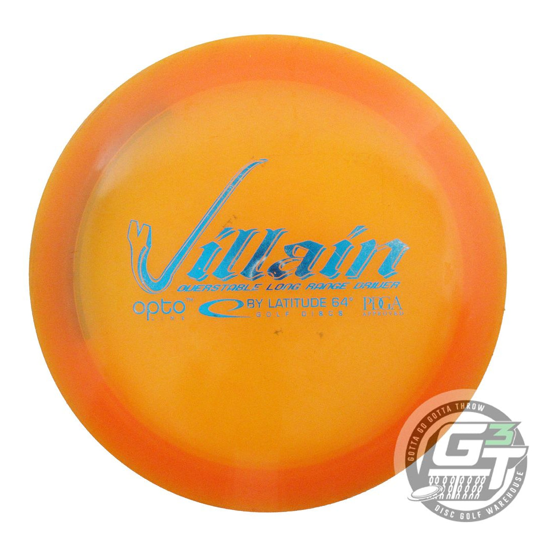 USED Latitude 64 Opto Villain 173g Orange Blue Foil OOP Distance Driver Disc