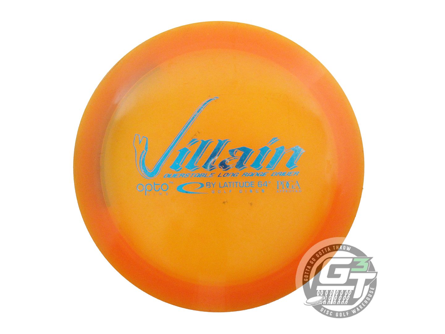 USED Latitude 64 Opto Villain 173g Orange Blue Foil OOP Distance Driver Disc